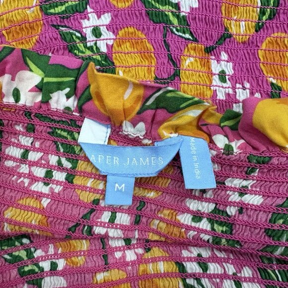 Draper James Pink Taylor Smocked‎ Sundress in Orange Blossom Size Medium Casual - Picture 8 of 12